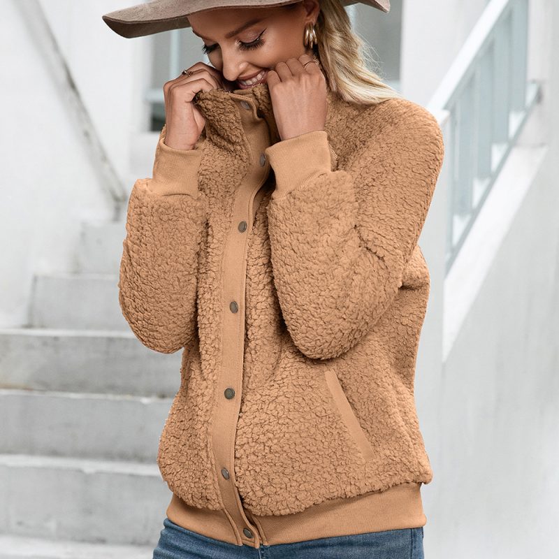 Double-Sided Plush Lamb Wool Coat - Image 2