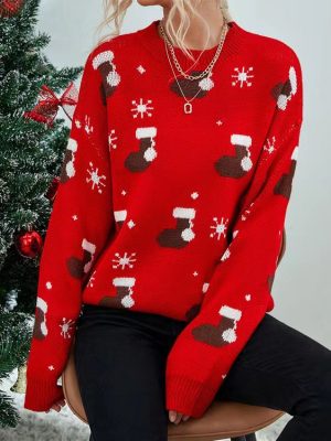 Festive Round Neck Pullover