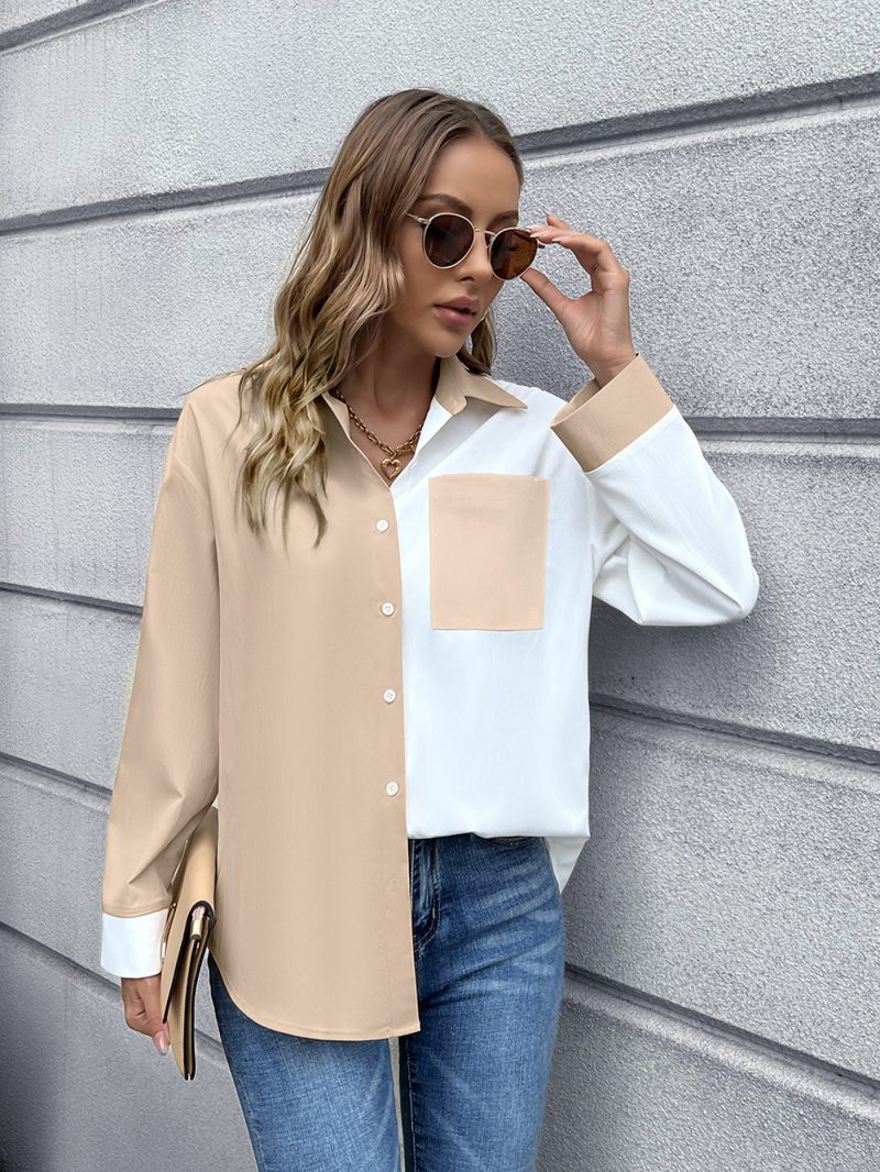 Single-Breasted Cardigan Collared Shirt - Image 6