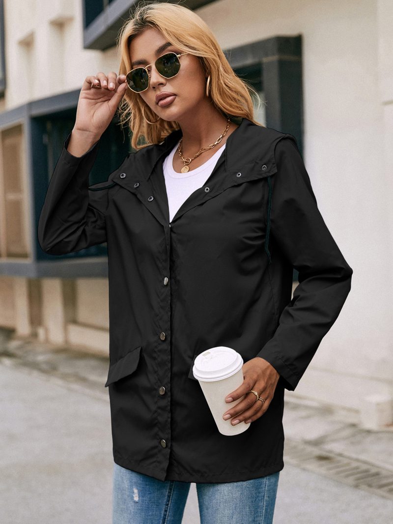 Waterproof Mid-Length Raincoat for Outdoor Hiking - Image 5