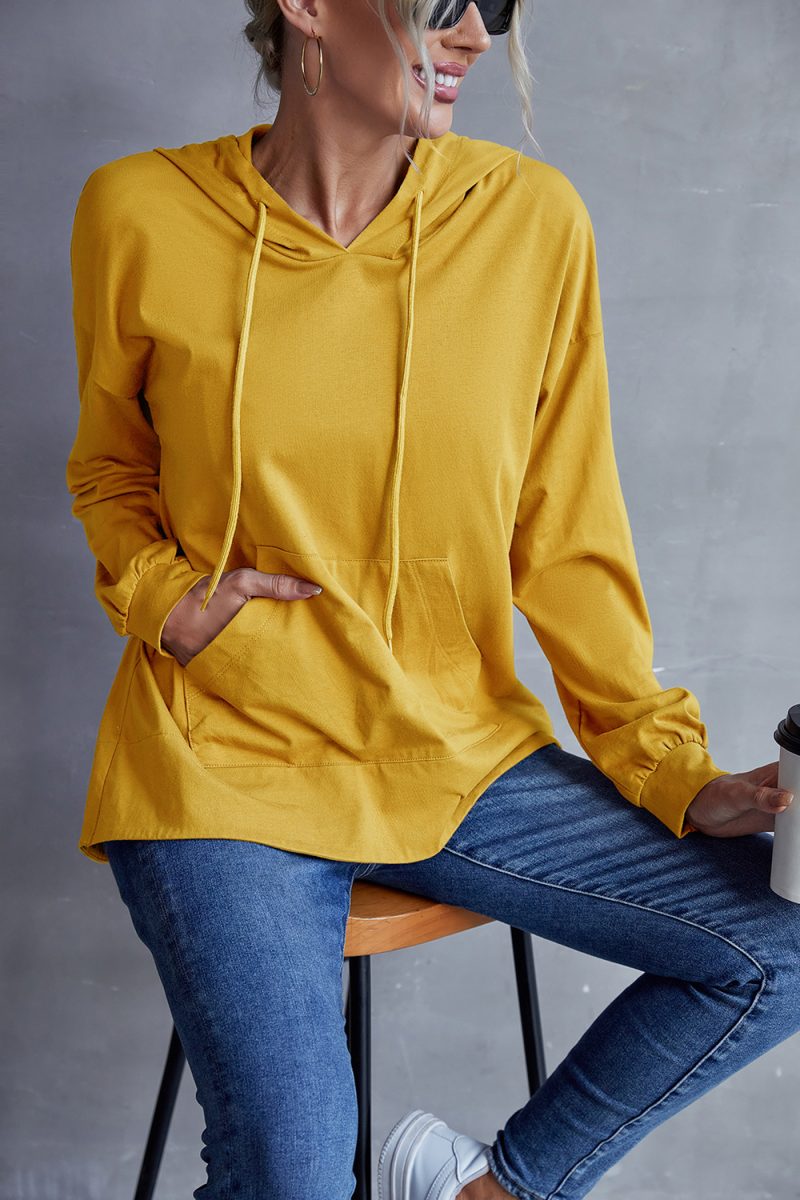 Cotton Loose Plus Size Hoodie with Pocket - Image 7