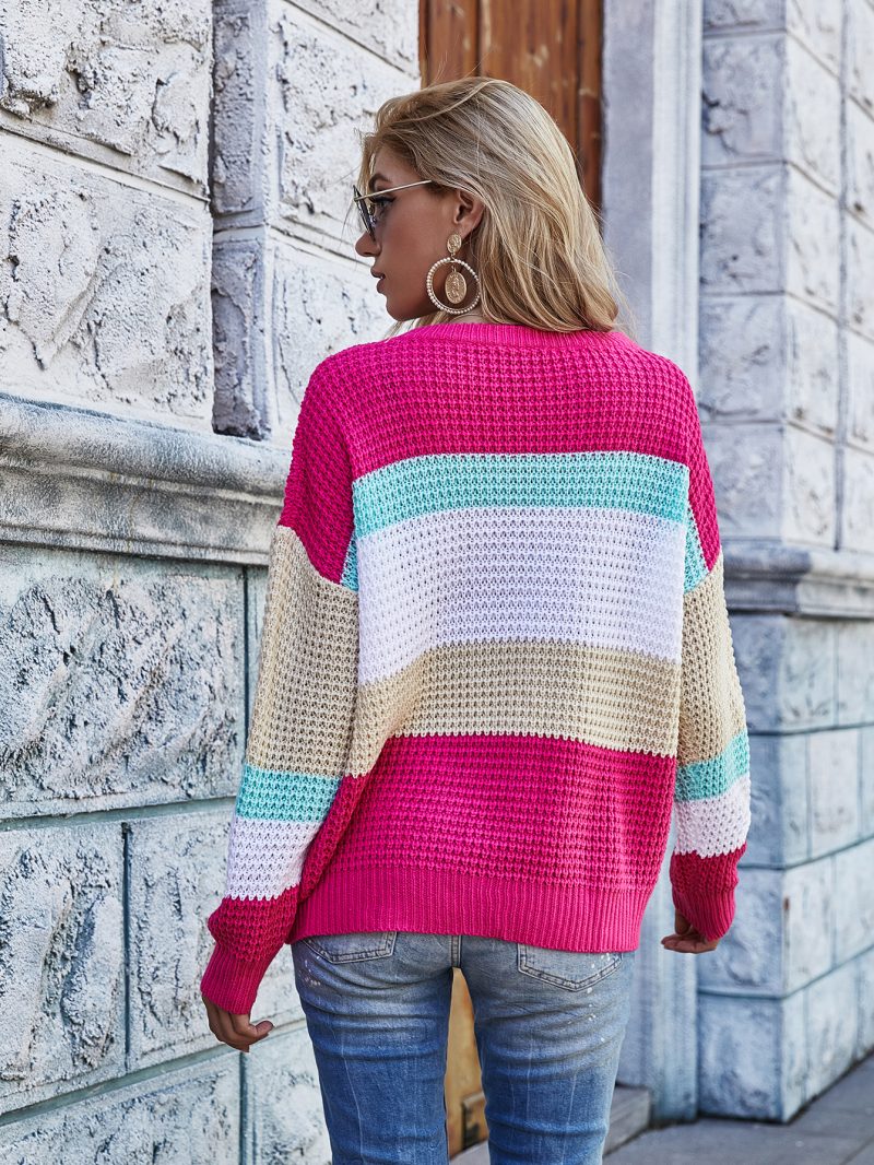 Plus Size Graceful Rainbow Sweater - Image 2