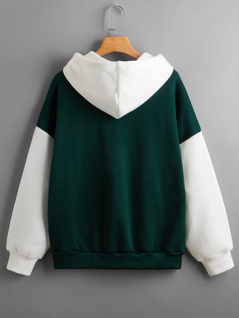 Fleece-Lined Color-Matching Hoodie - Image 4