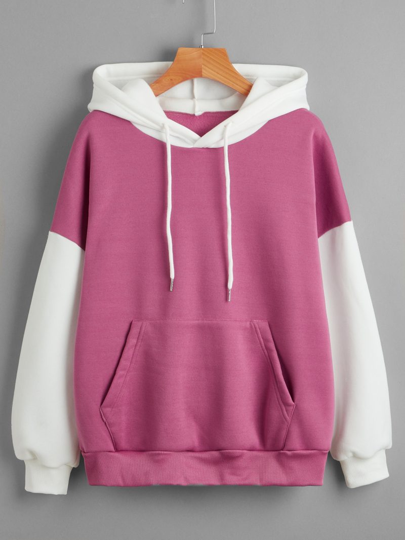 Fleece-Lined Color-Matching Hoodie - Image 5