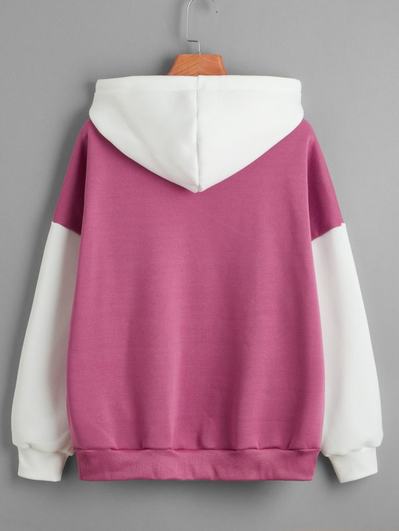 Fleece-Lined Color-Matching Hoodie - Image 6