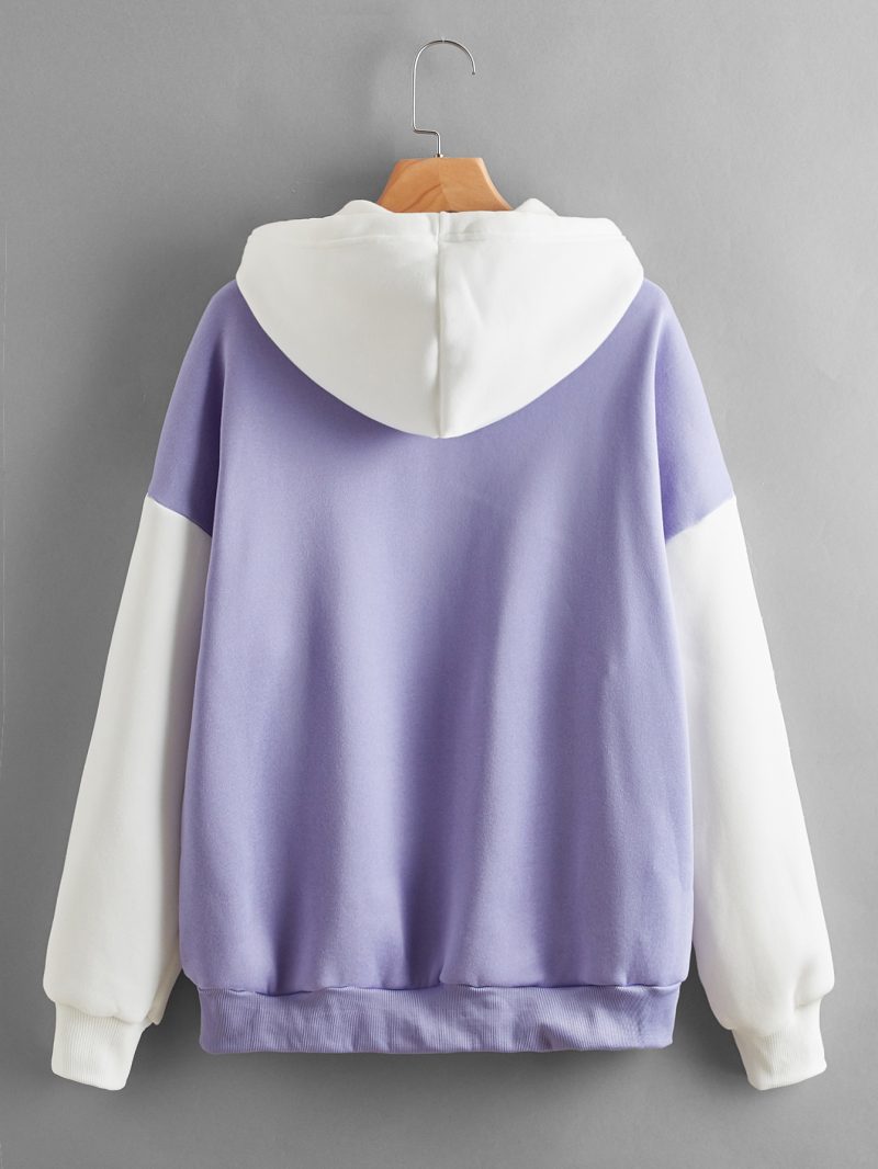 Fleece-Lined Color-Matching Hoodie - Image 8