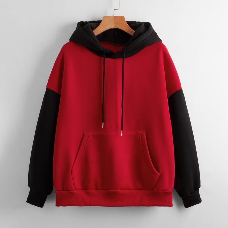 Fleece-Lined Color-Matching Hoodie - Image 11