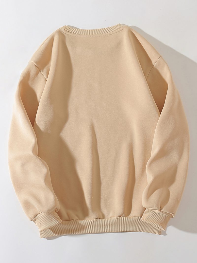 Skin Color Fleece Cartoon Pullover - Image 4