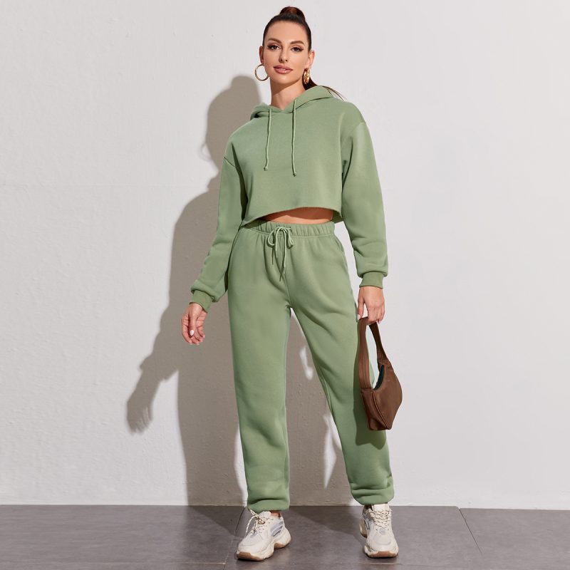 Fleece-Lined Cropped Hooded Suit - Image 6