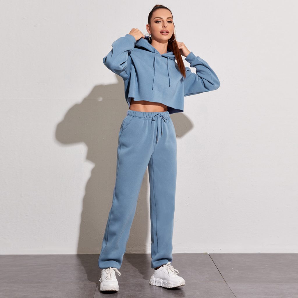 Fleece-Lined Cropped Hooded Suit - Image 7