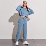 Fleece-Lined Cropped Hooded Suit - Image 7