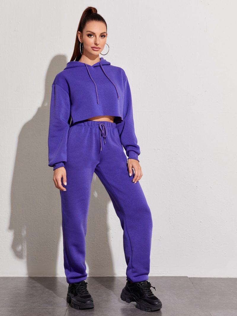 Fleece-Lined Cropped Hooded Suit - Image 8