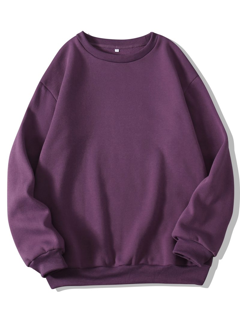 Thickened Round Neck Fleece Sweater - Image 4