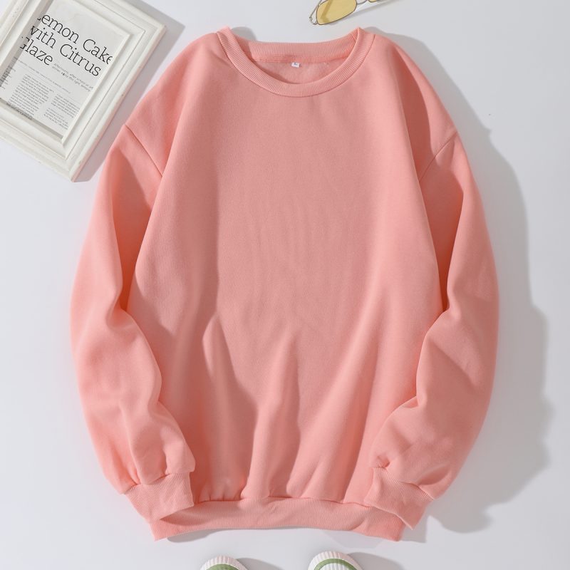 Thickened Round Neck Fleece Sweater - Image 11