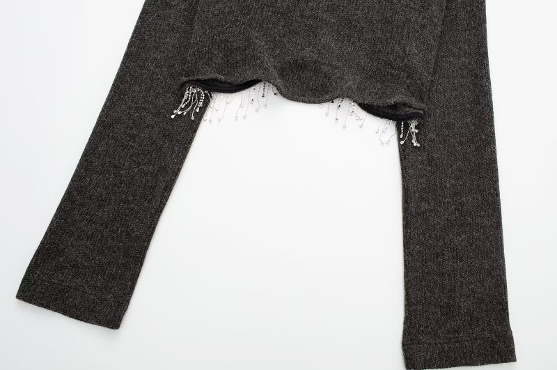 Soft Inlaid Jewelry Sweater - Autumn/Winter Chic - Image 5