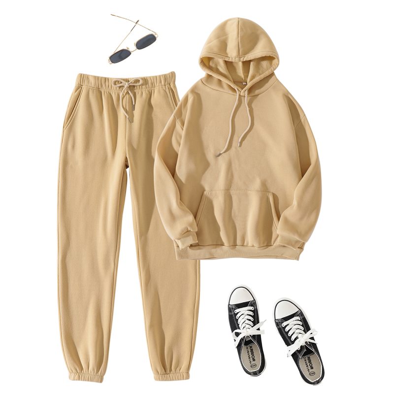 Brand Loose Sports Suit with Hood - Image 4