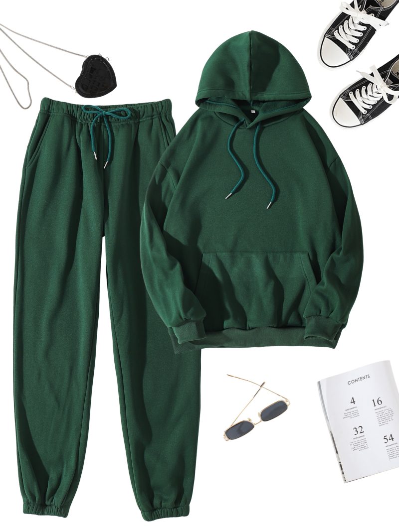 Brand Loose Sports Suit with Hood - Image 5
