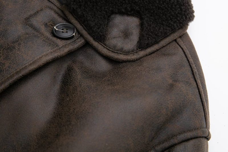 Retro Faux Shearling Jacket - Autumn Elegance - Image 5