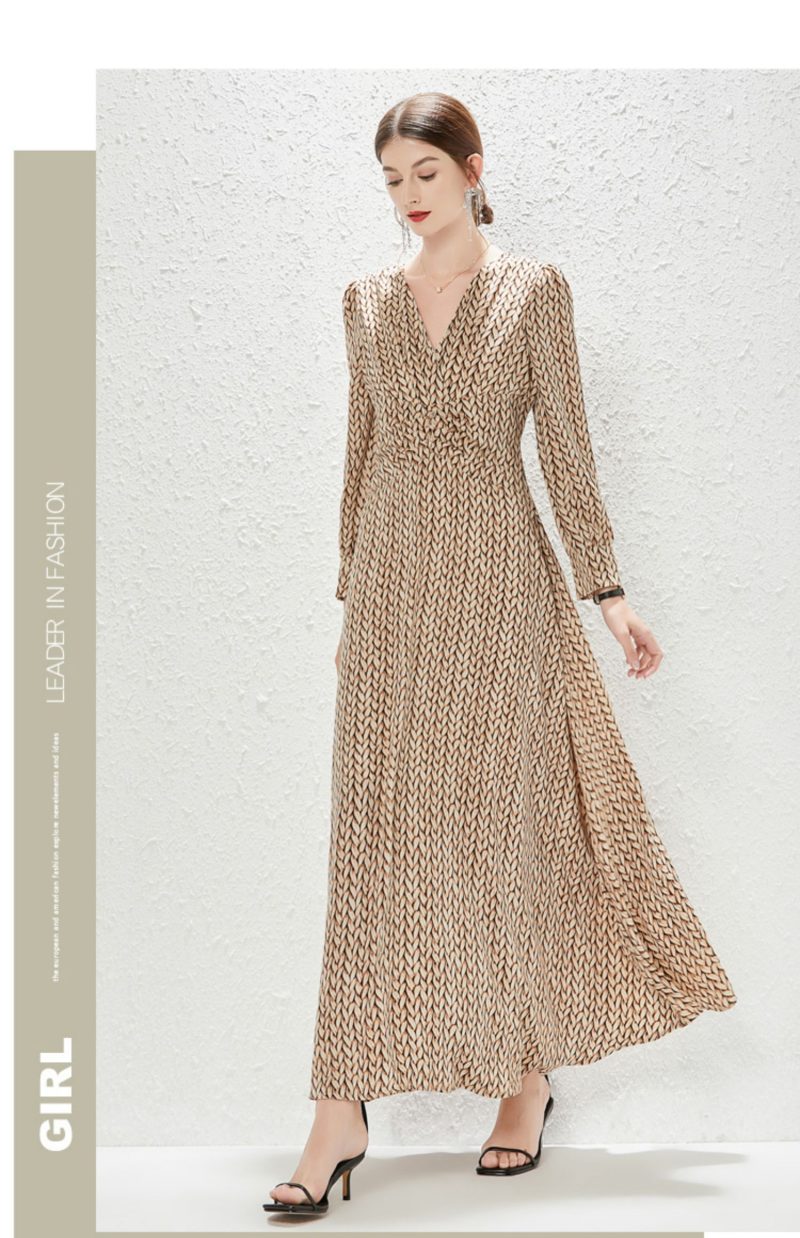 Printed Waist Length French Dress - Image 4
