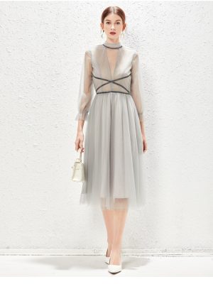 Light Luxe Perspective Gauze Dress