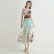Elegant Belted Floral Ombre Maxi Dress