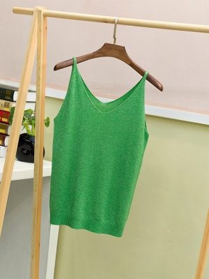 Silver String Camisole: Slim Fit Summer Style