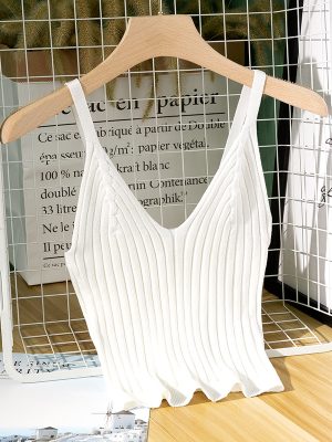 Summer Slim Fit Knitted Camisole Vest