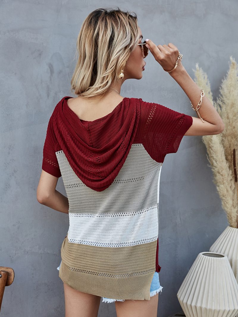 Summer Knitted Office Jumpsuit | V Neck, Solid Color, Pocket - Image 8