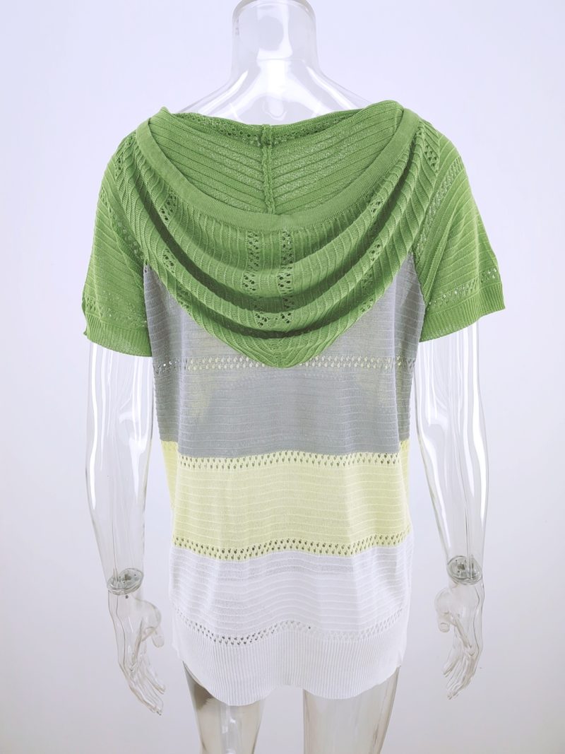 Summer Knitted Office Jumpsuit | V Neck, Solid Color, Pocket - Image 10
