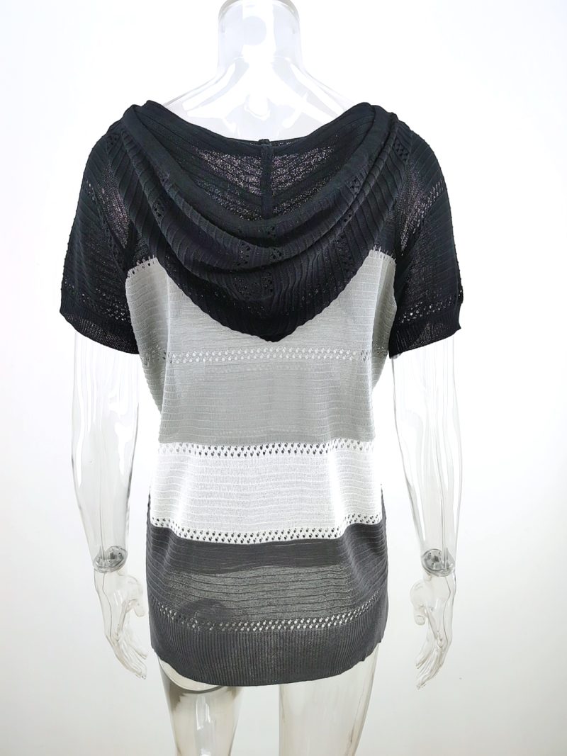 Summer Knitted Office Jumpsuit | V Neck, Solid Color, Pocket - Image 11