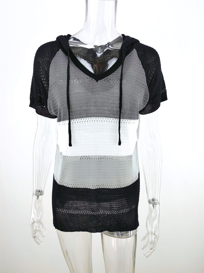 Summer Knitted Office Jumpsuit | V Neck, Solid Color, Pocket - Image 12