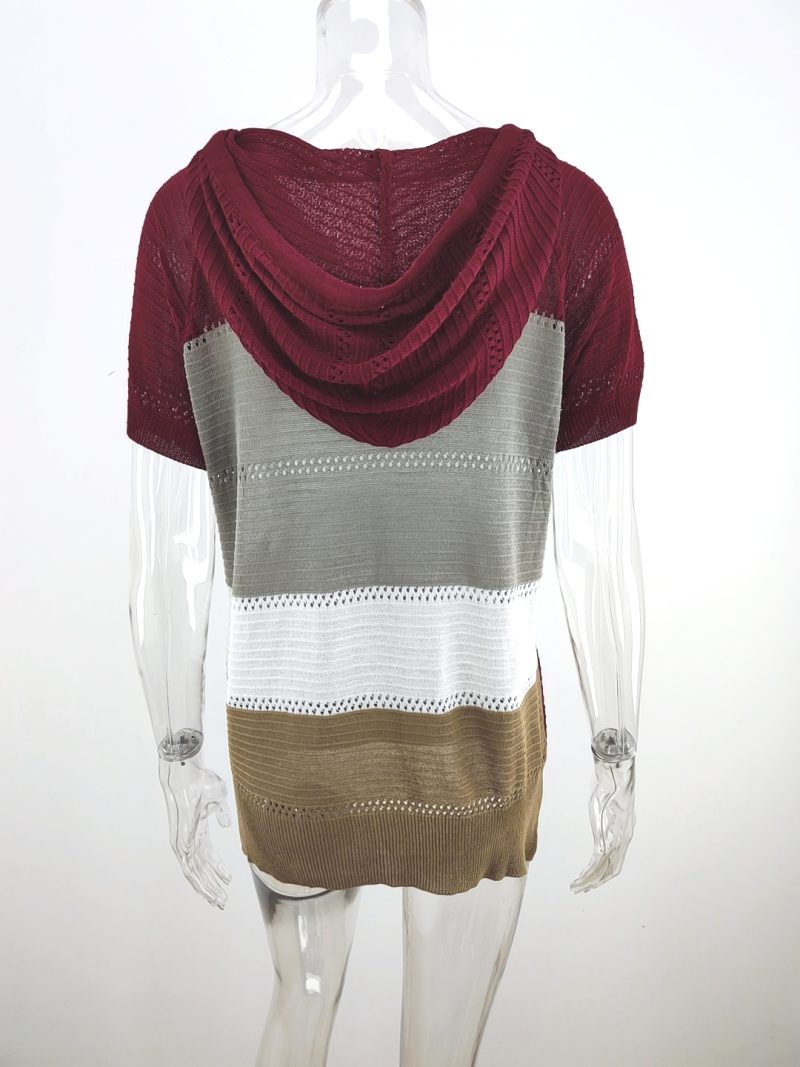 Summer Knitted Office Jumpsuit | V Neck, Solid Color, Pocket - Image 14