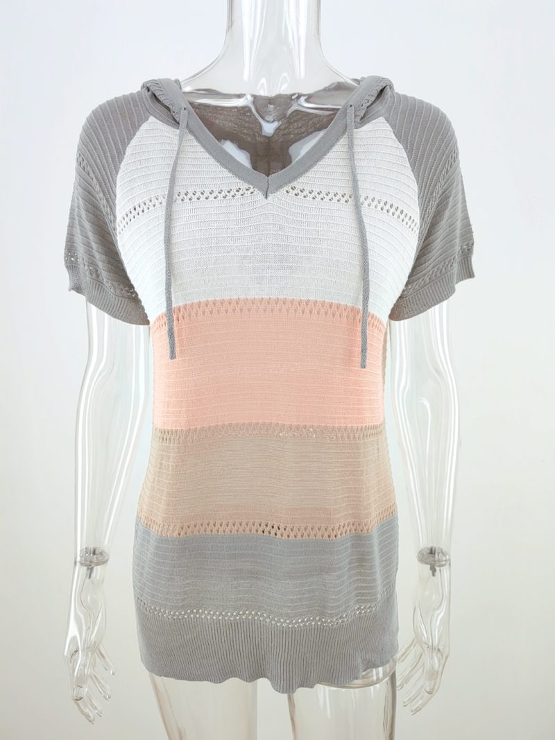 Summer Knitted Office Jumpsuit | V Neck, Solid Color, Pocket - Image 15