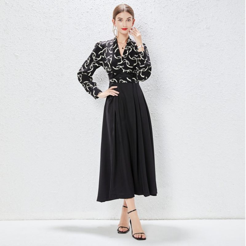 Celebrity V-Neck Long Dress - Image 2
