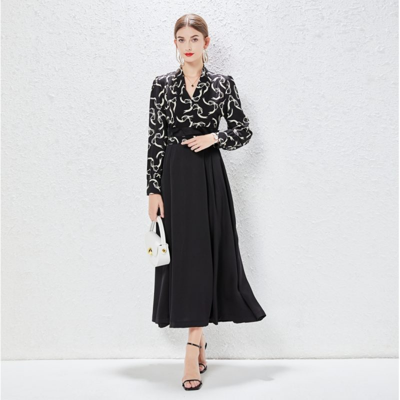 Celebrity V-Neck Long Dress - Image 3