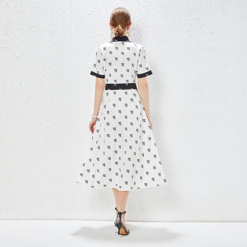 High-End Letter Printed Shirt Dress - Image 4