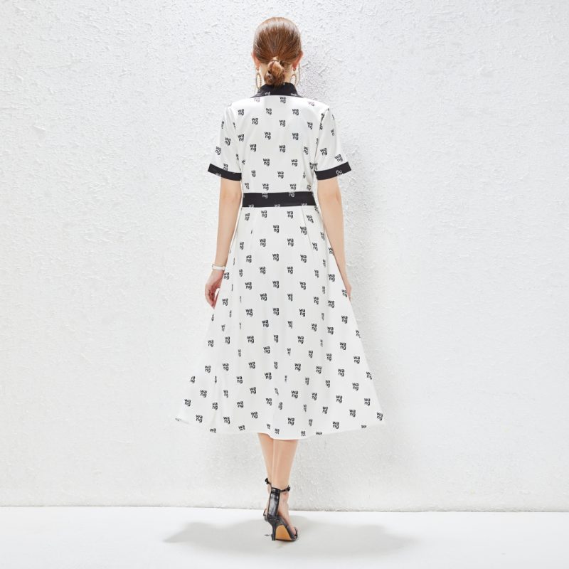 High-End Letter Printed Shirt Dress - Image 4