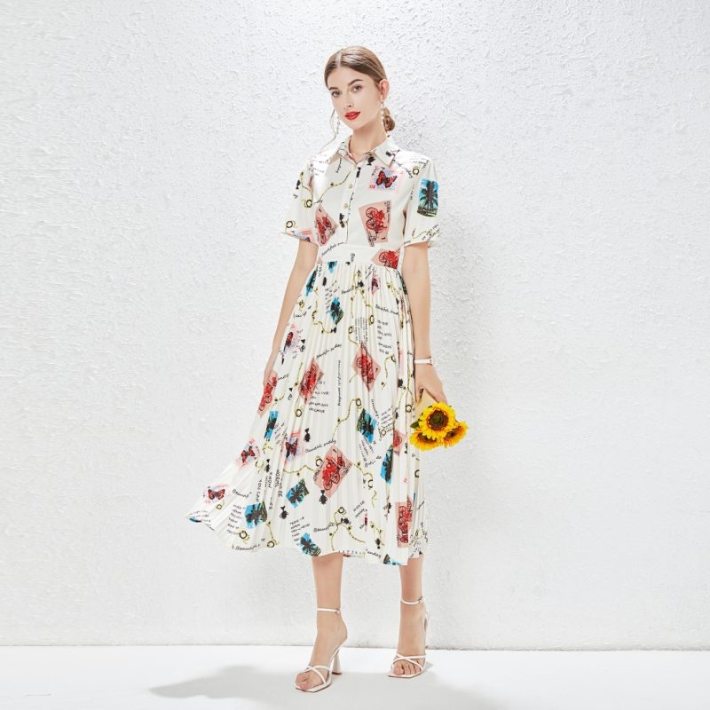 Elegant Fresh Style Printed Dress - Image 3