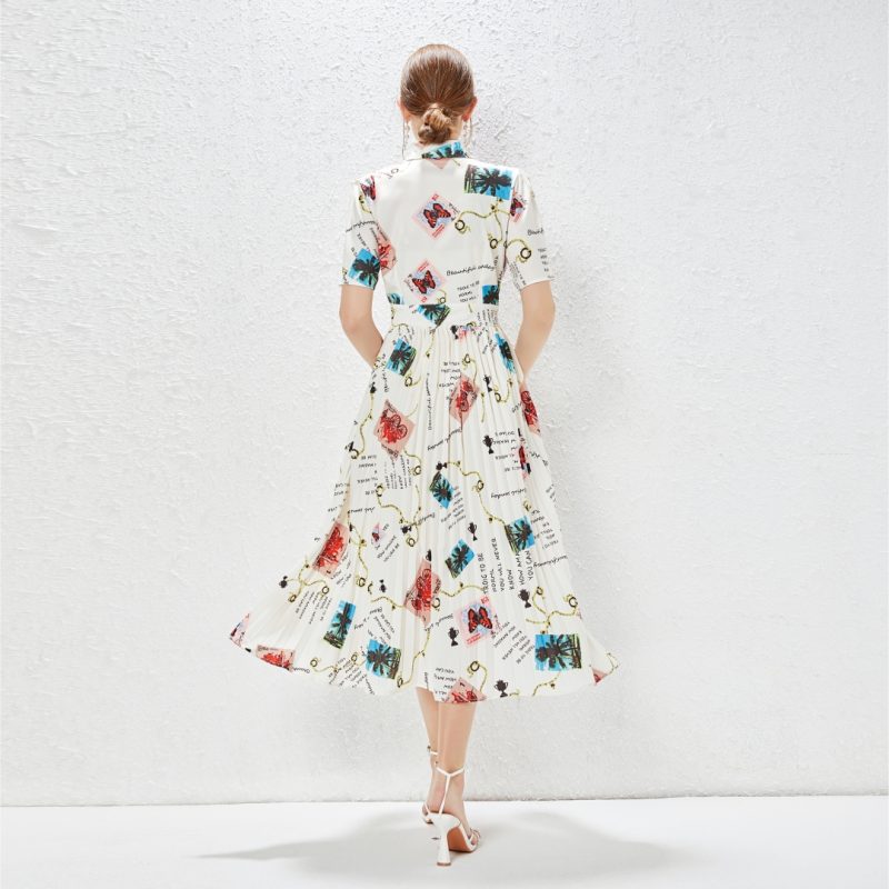 Elegant Fresh Style Printed Dress - Image 5