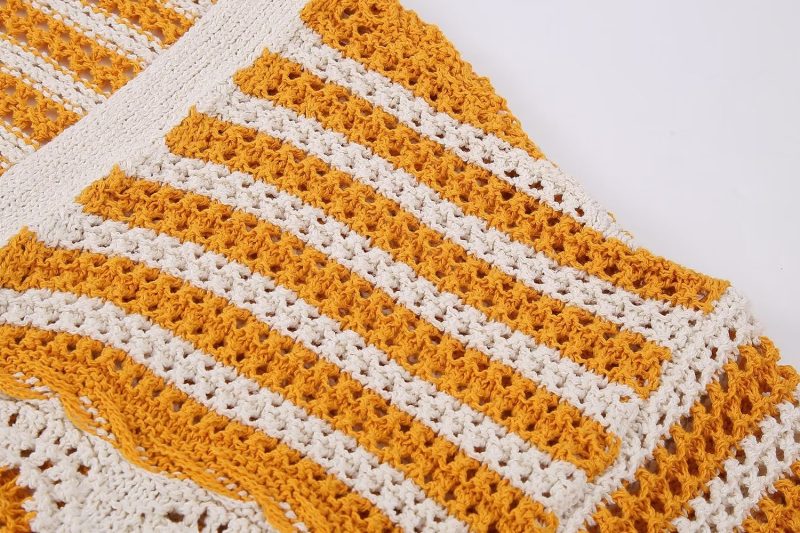 Knitted Halter Lace-Up Top Set - Image 7