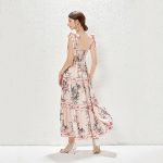 New Vacation Big Swing Lace-up Long Dress | Vintage Sling - Image 4