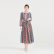 Lapel Chiffon Pleated Long Dress