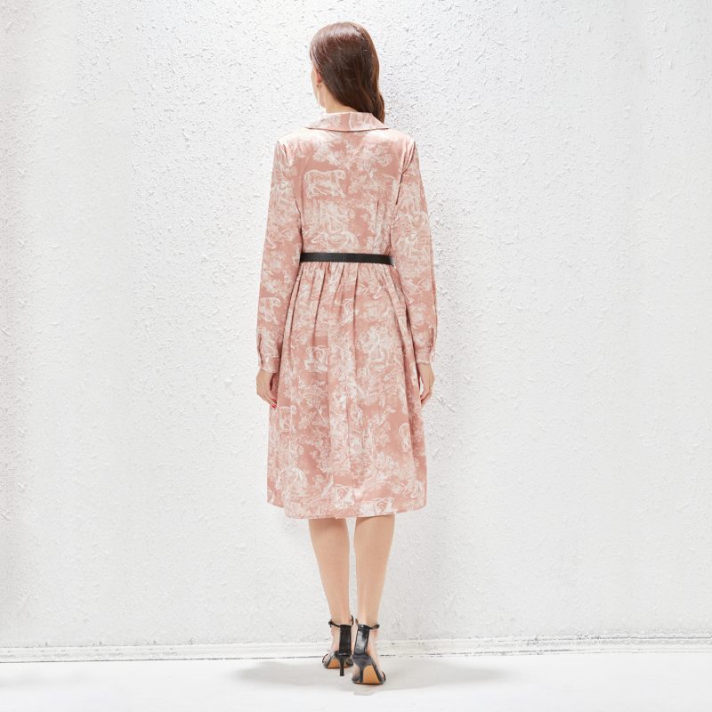Elegant Jungle Print Midi Dress - Image 4
