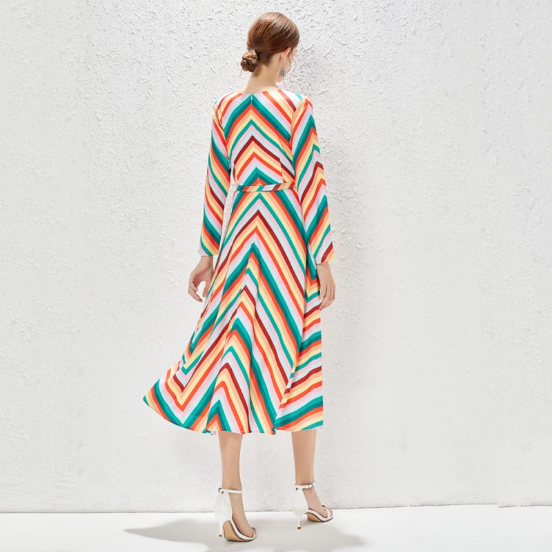 Round Neck Elegant Retro Dress - Image 4
