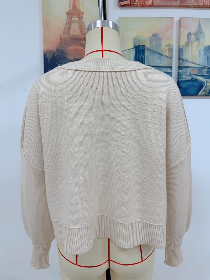 Autumn Winter Round Neck Solid Color Loose Knitwear Pullover - Image 14