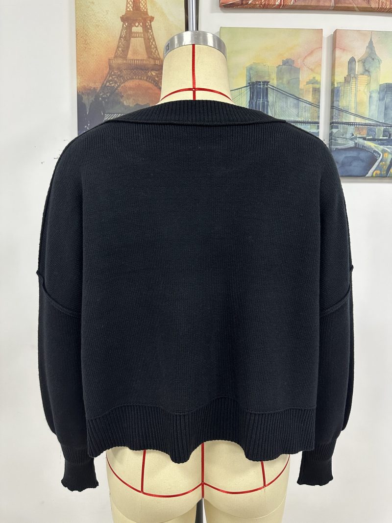 Autumn Winter Round Neck Solid Color Loose Knitwear Pullover - Image 15