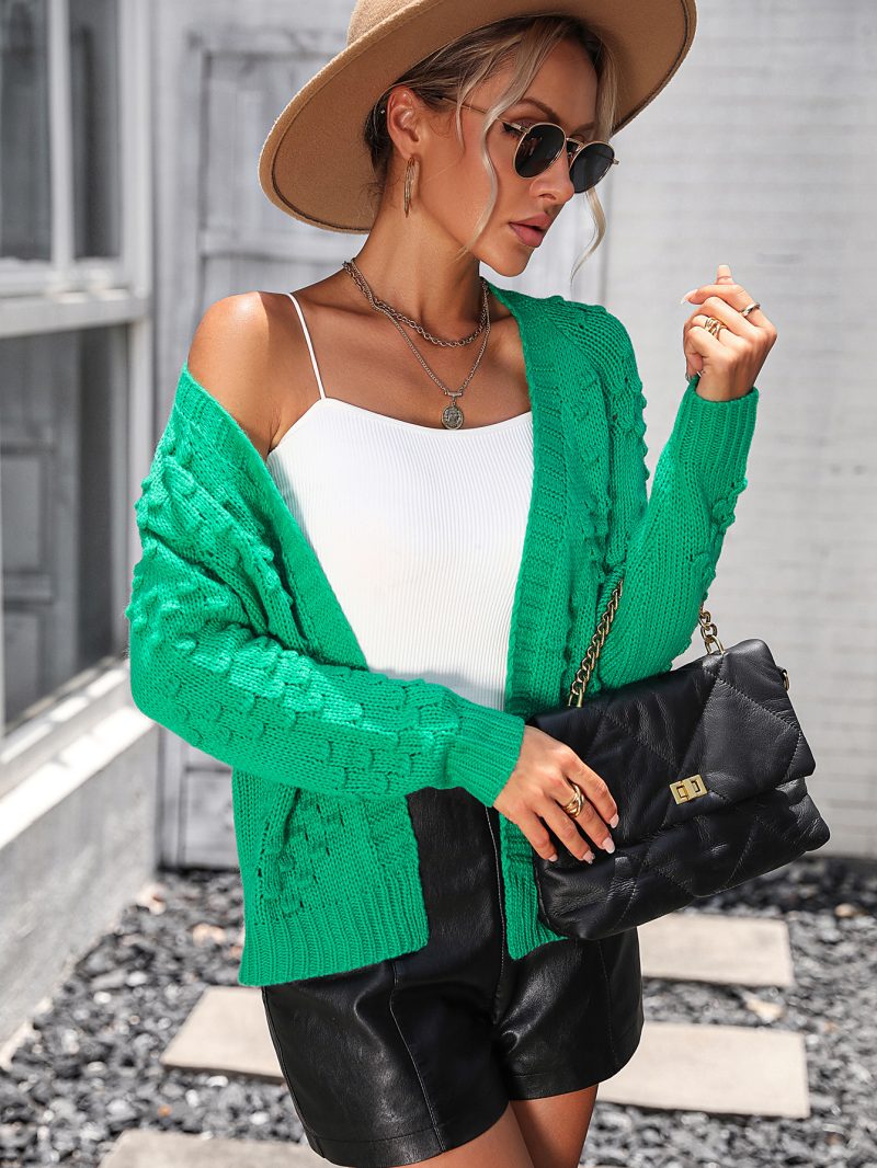 3D Pattern Knitted Cardigan Coat - Image 9