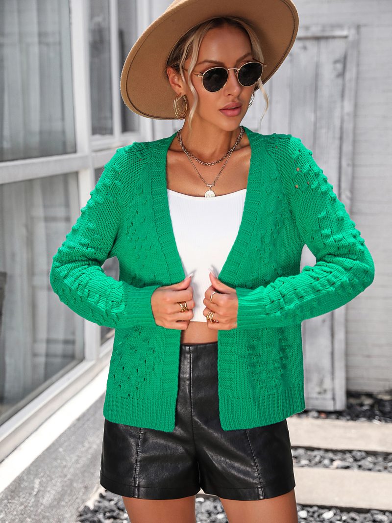 3D Pattern Knitted Cardigan Coat - Image 10