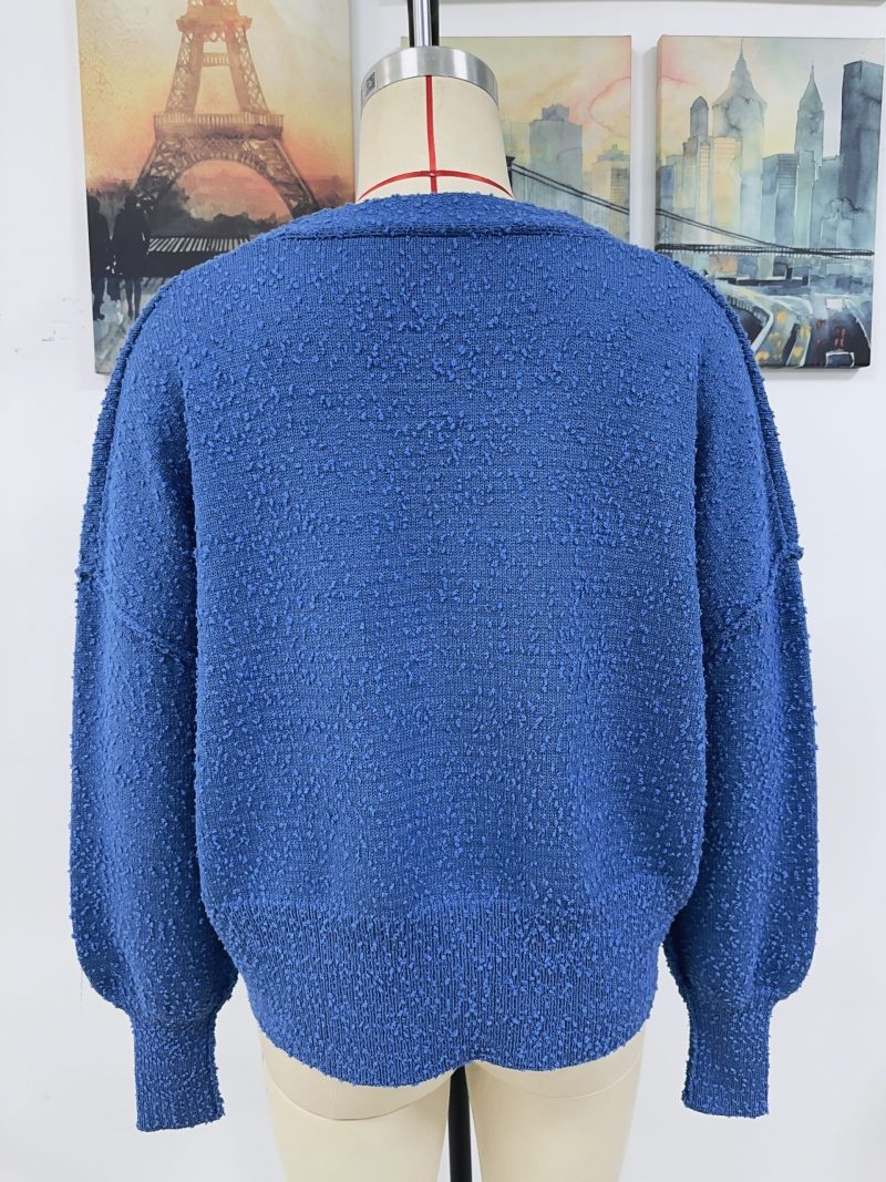 V-Neck Button Knitted Cardigan | Autumn Winter Women's Coat - Image 11