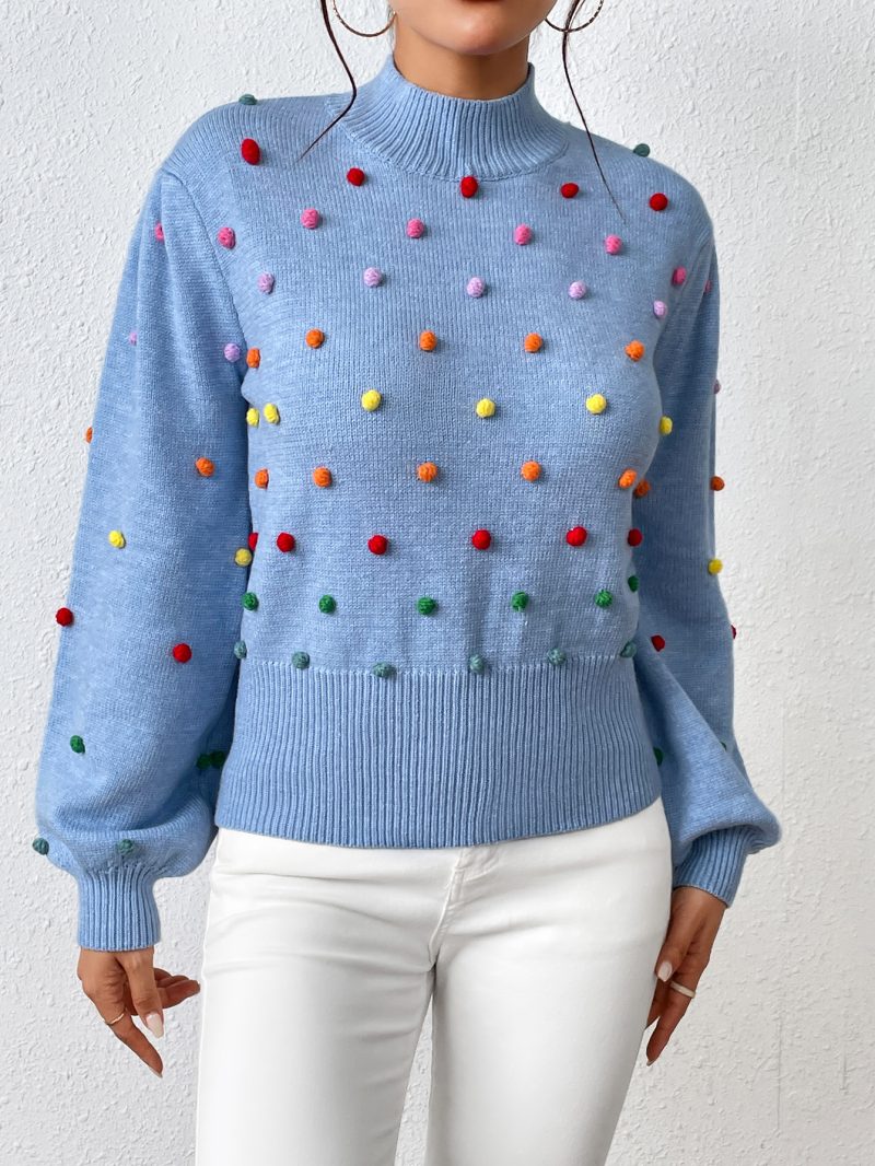 Beaded Color Women's Knitwear | Fashion Sweater - Image 3